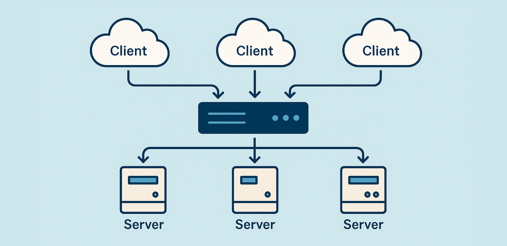 Schema logico di un'infrastruttura moderna con load balancer